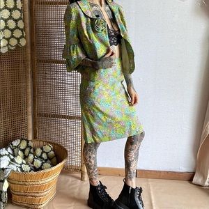 Vintage 1970s floral two piece floral set.